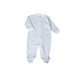 NEW NELLA PIMA boys gingham zipper footie in blue
